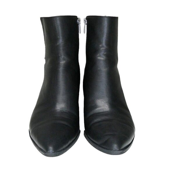 Franco Sarto Smalls Ankle Boots Size 10 Mid Western Black Faux Leather Booties - Picture 6 of 12